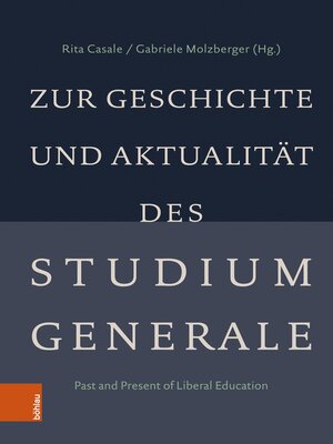 cover image of Zur Geschichte und Aktualität des Studium Generale